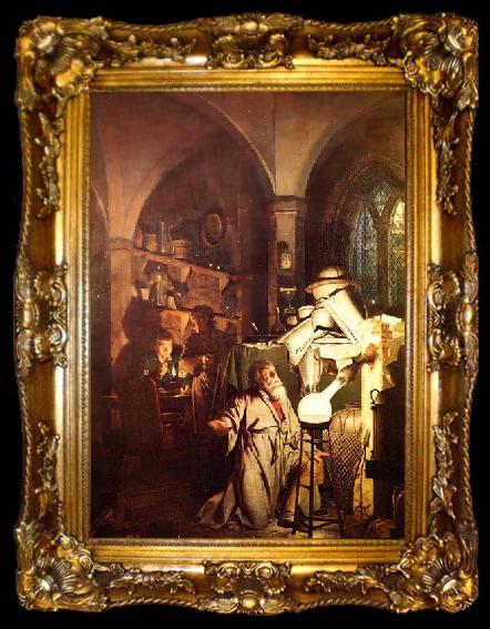 framed  Joseph wright of derby The Alchemist in Search of the Philosopher Stone,, ta009-2